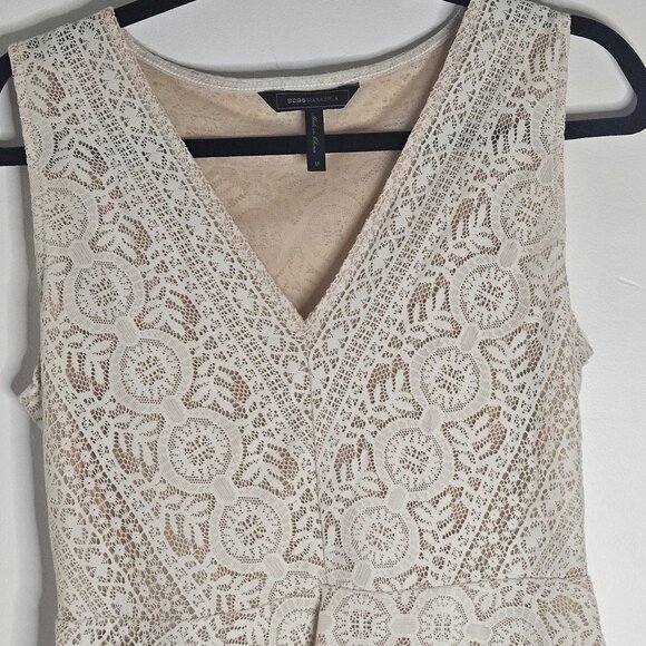 BCBG Lace Peplum Top Size Medium - Picture 3 of 7